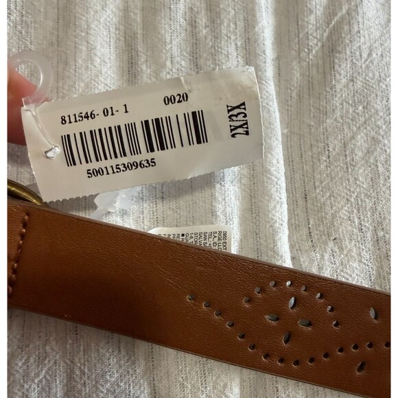 NEW Old Navy Women's Laser Cut Faux-Leather Belt Brown Size 2X-3X - Picture 5 of 11